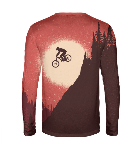 Мужской лонгслив с изображением MTB Sunset цвета Белый