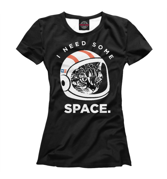 Футболка для девочек с изображением Need Some Space цвета Белый
