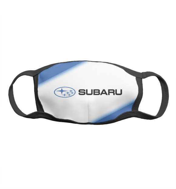 Маска тканевая с изображением Subaru / Субару цвета Белый