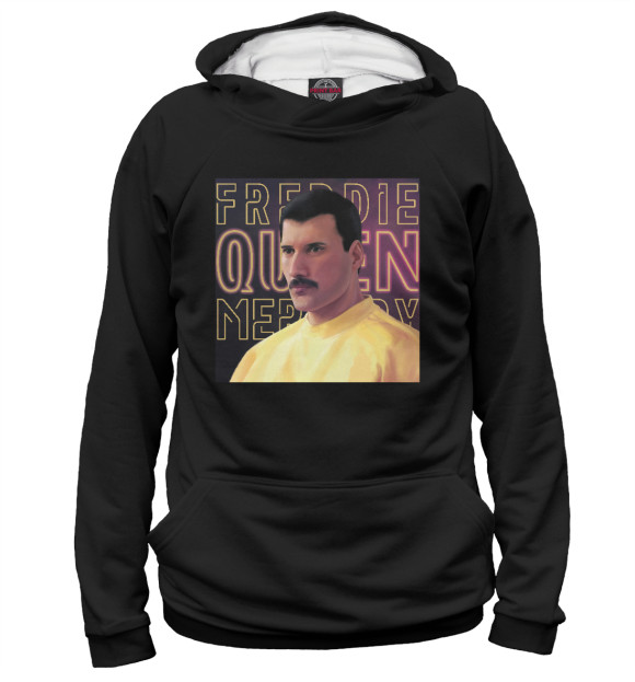 Мужское худи с изображением Queen цвета Белый
