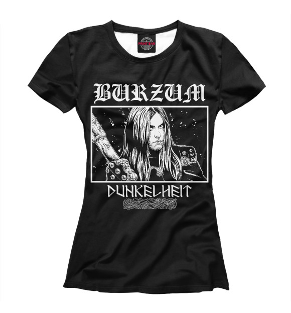 Женская футболка с изображением Burzum цвета Белый