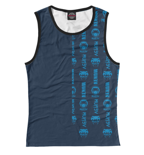 Майка для девочки с притом Venum цвета Белый Майка для девочки с изображением Venum цвета Белый