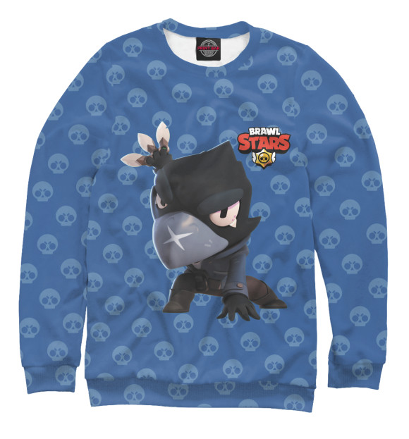 Свитшот для мальчиков с изображением Brawl Stars Crow цвета Белый