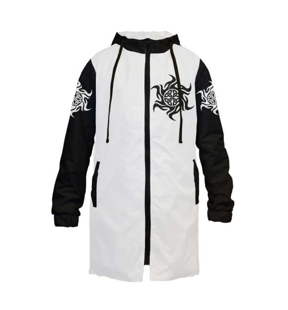 Дождевик с изображением Боевой славянский топор цвета Белый