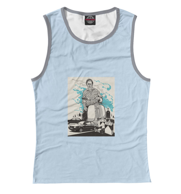 Женская майка с изображением Pabro Relax цвета Белый