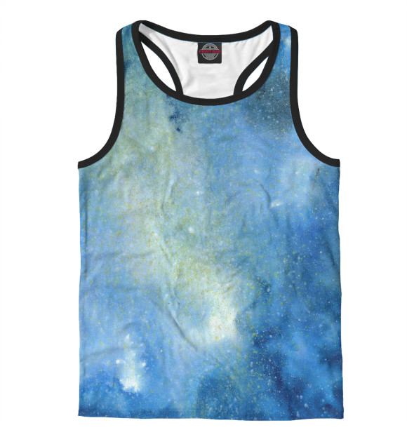 Мужская майка-борцовка с изображением Звездное небо цвета Белый