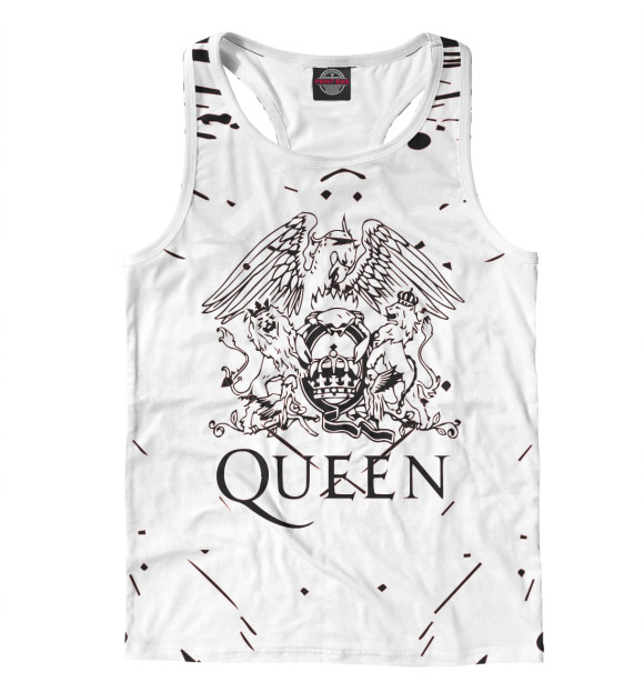 Мужская майка-борцовка с изображением Queen цвета Белый