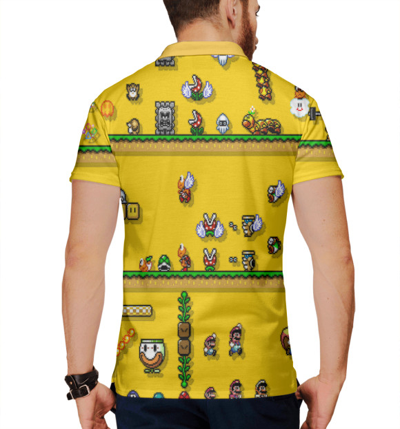 Мужское поло с изображением Марио | Mario цвета Белый