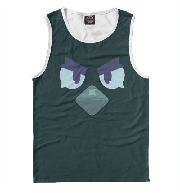 Мужская майка с изображением Ворон. Brawl Stars цвета Белый