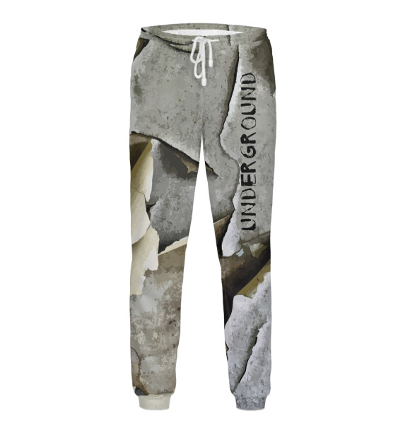 Мужские спортивные штаны с изображением Underground цвета Белый