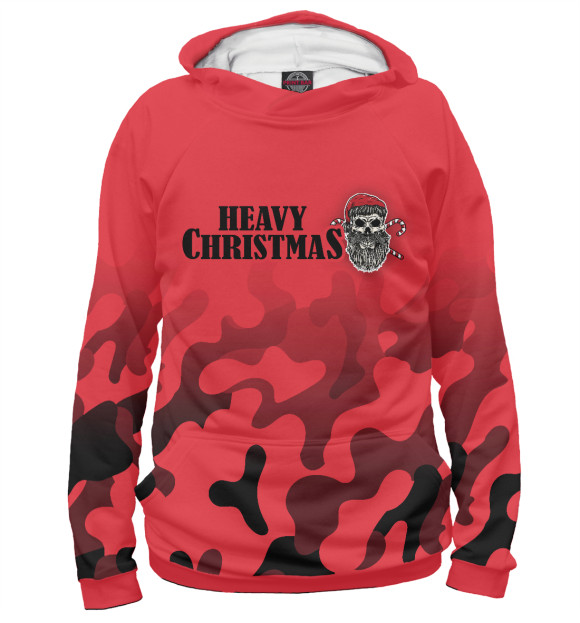 Женское худи с изображением Bad Santa / Плохой Санта цвета Белый