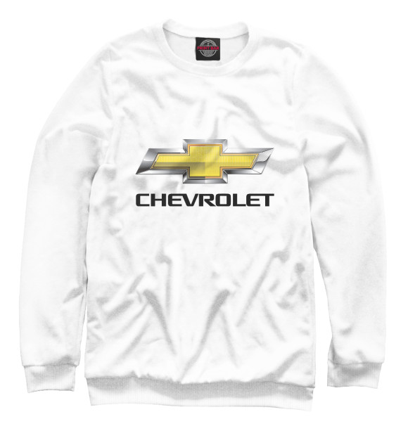 Женский свитшот с изображением Chevrolet цвета Белый