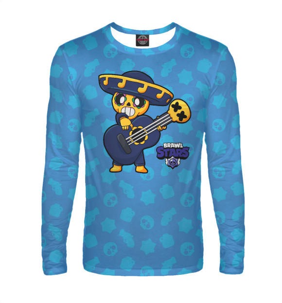 Мужской лонгслив с изображением Brawl Stars цвета Белый