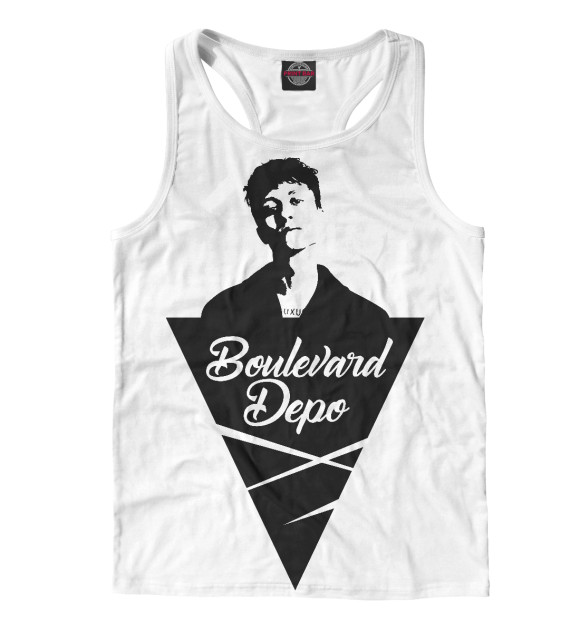 Мужская майка-борцовка с изображением Boulevard Depo цвета Белый