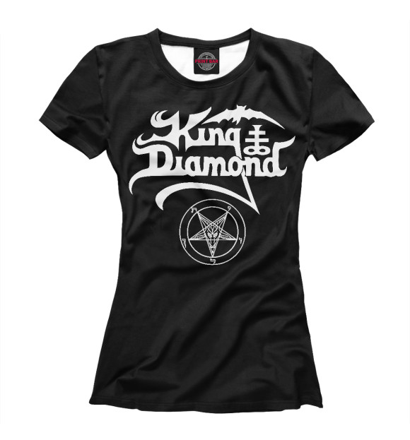 Футболка для девочек с изображением King Diamond цвета Белый