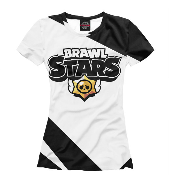 Футболка для девочек с изображением Brawl Stars цвета Белый
