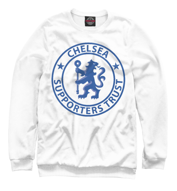 Мужской свитшот с изображением Chelsea FC цвета Белый