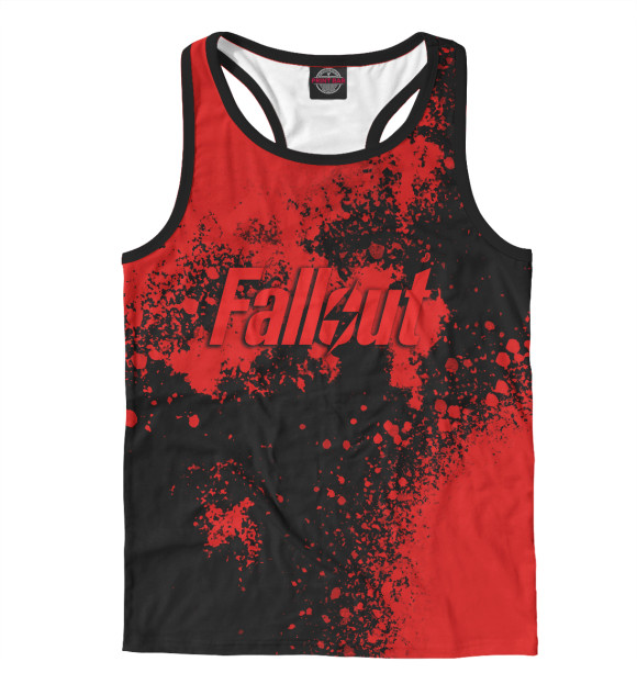Мужская майка-борцовка с притом Fallout | Фэллаут цвета Белый Мужская майка-борцовка с изображением Fallout | Фэллаут цвета Белый
