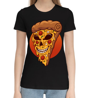 Хлопковая футболка для девочек Pizza zombi