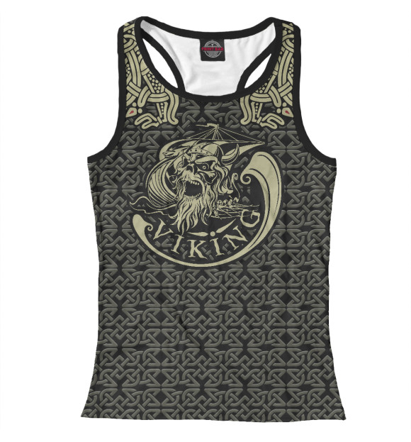 Женская майка-борцовка с изображением Викинг цвета Белый