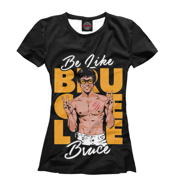 Женская футболка с изображением Bruce Lee цвета Белый