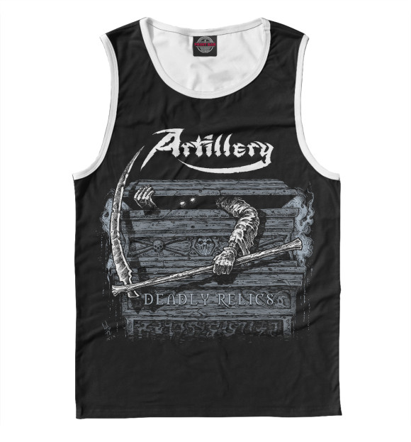 Мужская майка с изображением Artillery цвета Белый