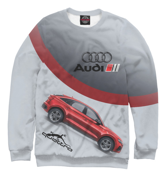 Свитшот для мальчиков с изображением Audi цвета Белый