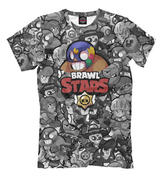 Мужская футболка с изображением Brawl Stars El Primo цвета Белый