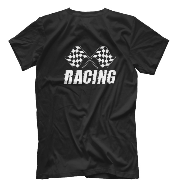 Мужская футболка с изображением Drive Fast Racing цвета Белый