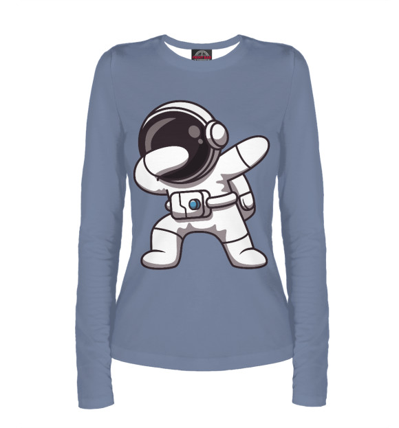 Женский лонгслив с изображением Космонавт DAB цвета Белый