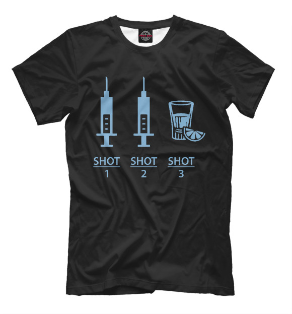 Футболка для мальчиков с изображением 3 shots цвета Белый