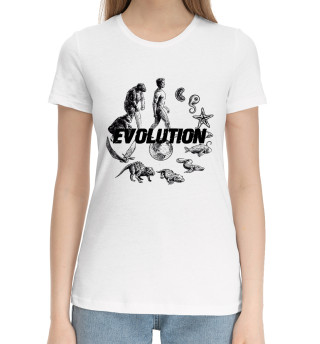 Хлопковая футболка для девочек Evolution