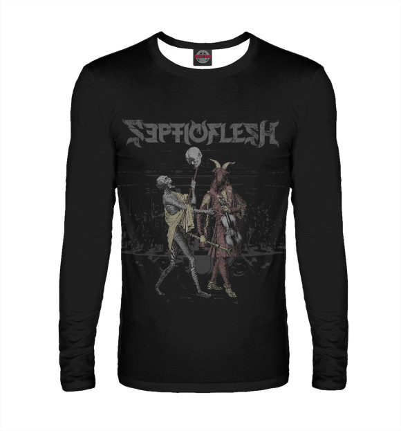 Мужской лонгслив с изображением Septicflesh цвета Белый