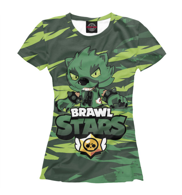 Женская футболка с изображением Brawl Stars цвета Белый