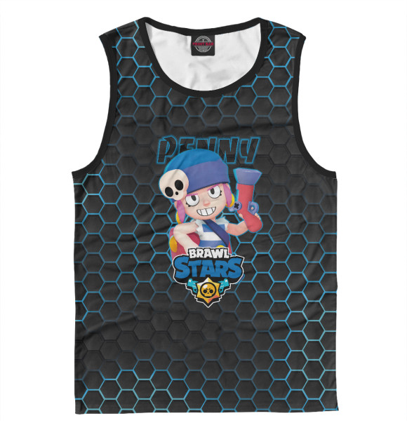 Майка для мальчика с изображением Пенни. Brawl Stars цвета Белый