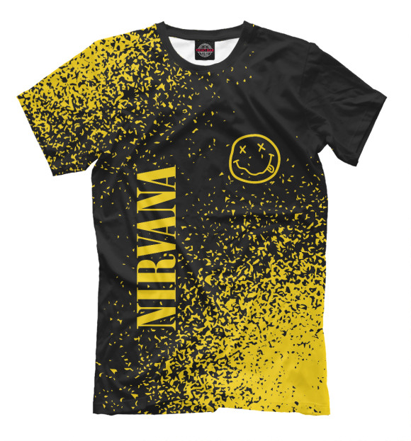 Мужская футболка с изображением Nirvana / Нирвана цвета Белый