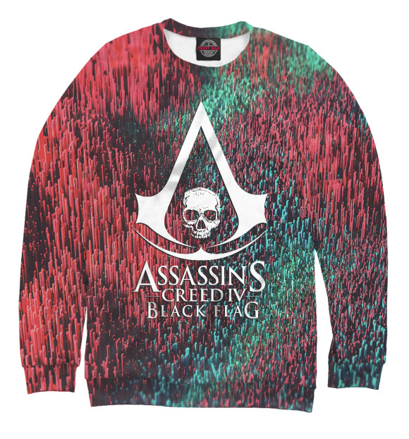 Мужской свитшот с изображением Assassin’s Creed Black Flag цвета Белый