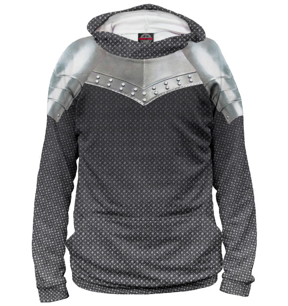 Женское худи с изображением Доспехи цвета Белый