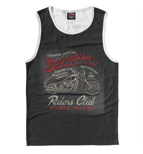 Майка для мальчика с изображением Riders Club цвета Белый