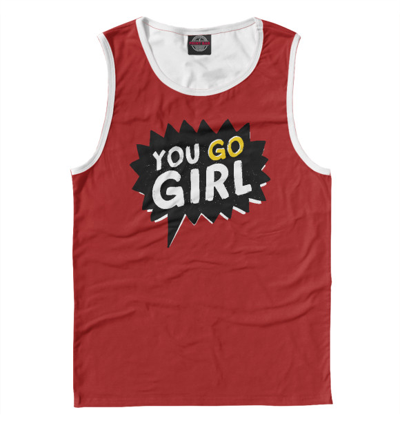Майка для мальчика с изображением You go girl цвета Белый