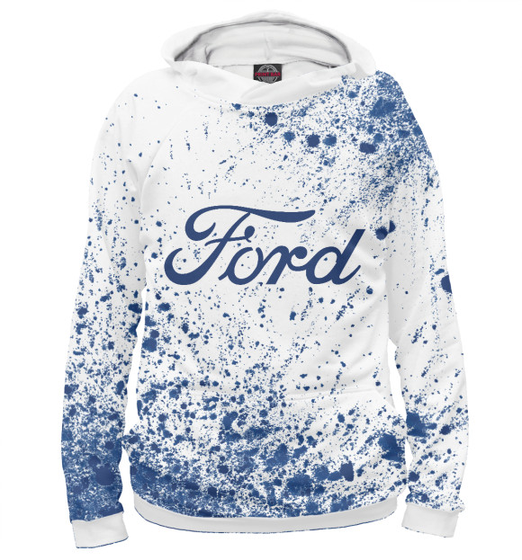 Женское худи с изображением Ford - Взрыв цвета Белый