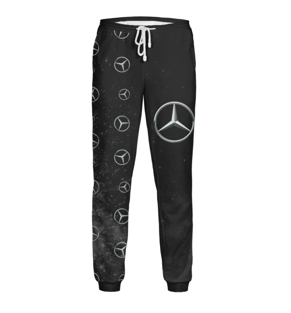 Мужские спортивные штаны с изображением Mercedes - Powder цвета Белый