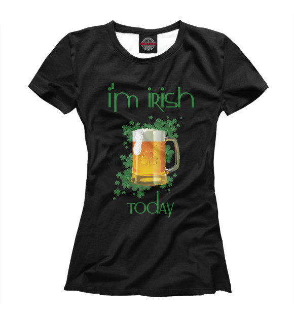 Женская футболка с изображением Beer цвета Белый