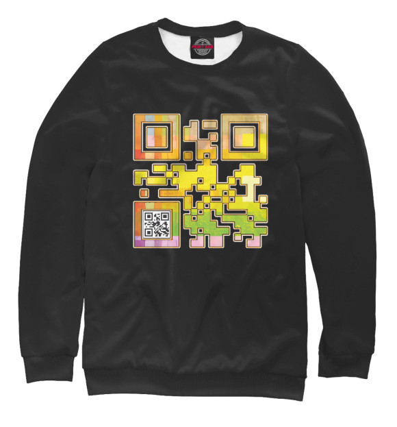 Женский свитшот с изображением Color Code цвета Белый
