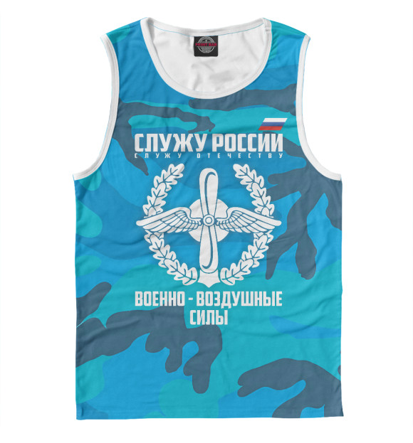 Мужская майка с притом Военно Воздушные Силы цвета Белый Мужская майка с изображением Военно Воздушные Силы цвета Белый