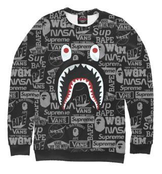 Женский свитшот Bape shark