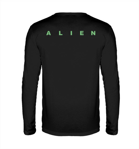 Мужской лонгслив с изображением Alien цвета Белый