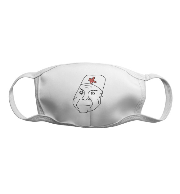 Маска тканевая с изображением Врач цвета Белый
