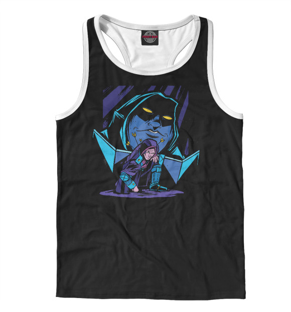 Мужская майка-борцовка с изображением Dungeon master цвета Белый