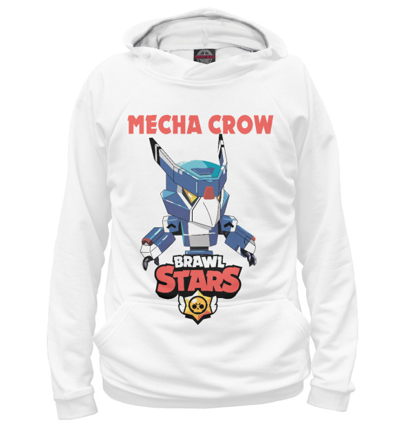 Женское худи с изображением Brawl Stars CROW цвета Белый